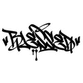 Calcomanía "BLESSED" Estilo Graffiti en Vinil de Corte