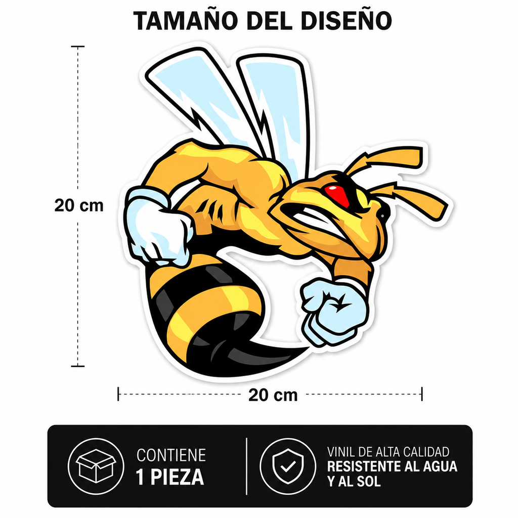 Calcomanía Super bee Angry para Auto | Vinil 20 x 20 cm