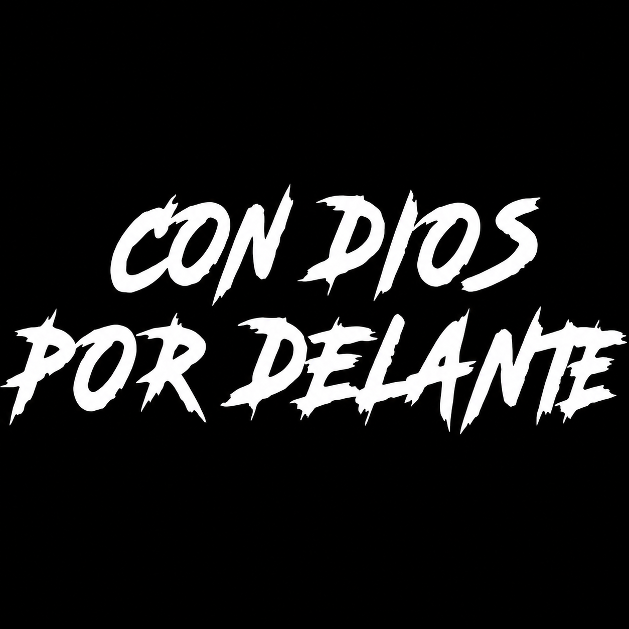 Calcomanía “Con Dios Por Delante” – Vinil de Corte 20 x 7.5 cm