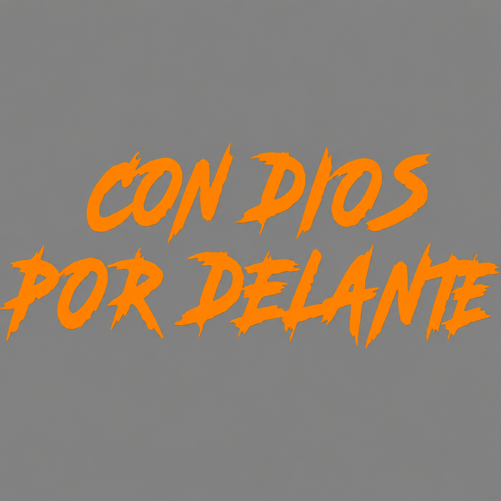 Calcomanía “Con Dios Por Delante” – Vinil de Corte 20 x 7.5 cm