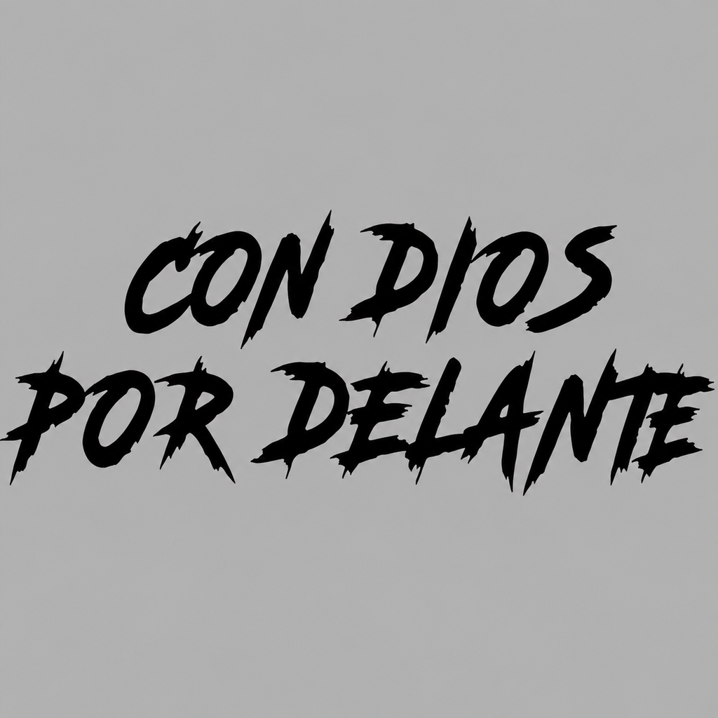 Calcomanía “Con Dios Por Delante” – Vinil de Corte 20 x 7.5 cm