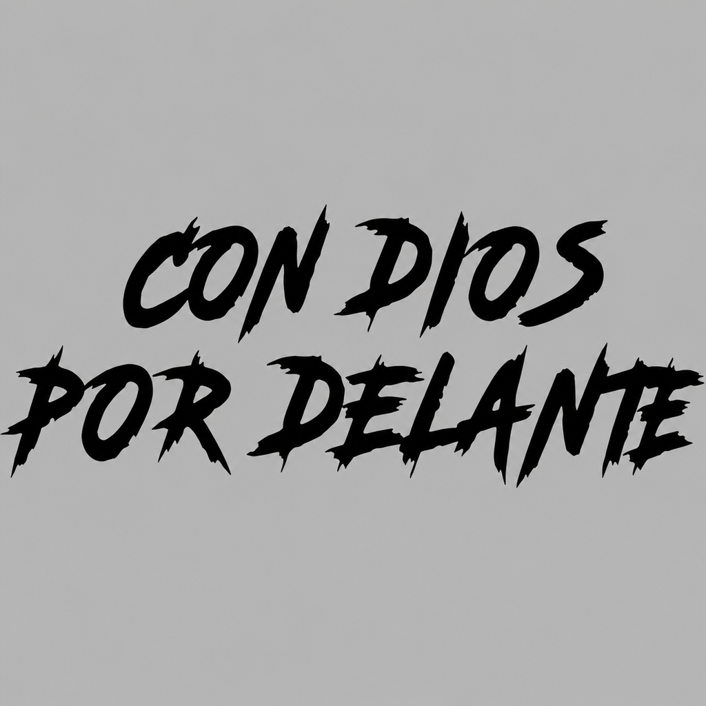 Calcomanía “Con Dios Por Delante” – Vinil de Corte 20 x 7.5 cm