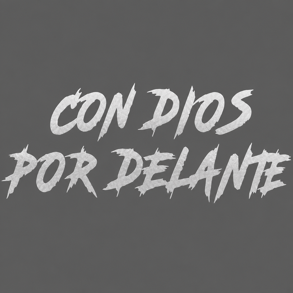 Calcomanía “Con Dios Por Delante” – Vinil de Corte 20 x 7.5 cm
