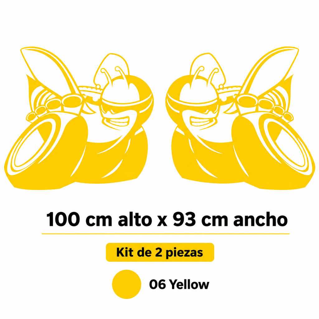 Calcomanía Super Bee para Dodge Charger | Vinil de Corte 100x93 cm