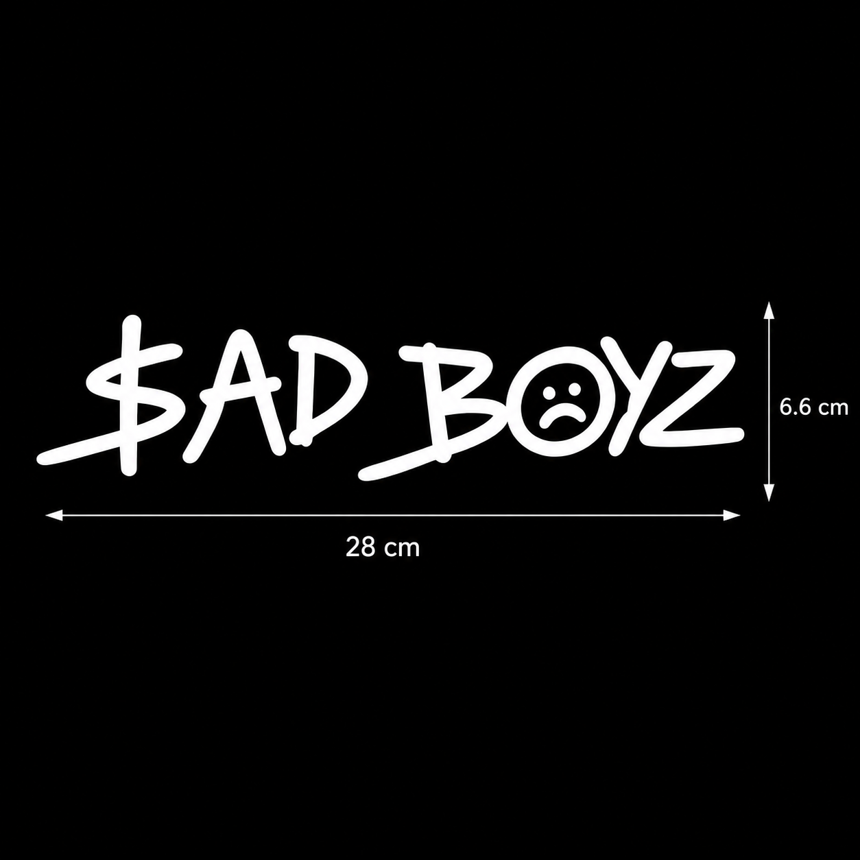 Calcomanía SAD BOYZ para Auto y Moto | Vinil 28 x 6.6 cm