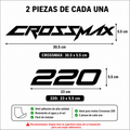 Calcomanías CrossMax 220 | Vinil | 4 Piezas