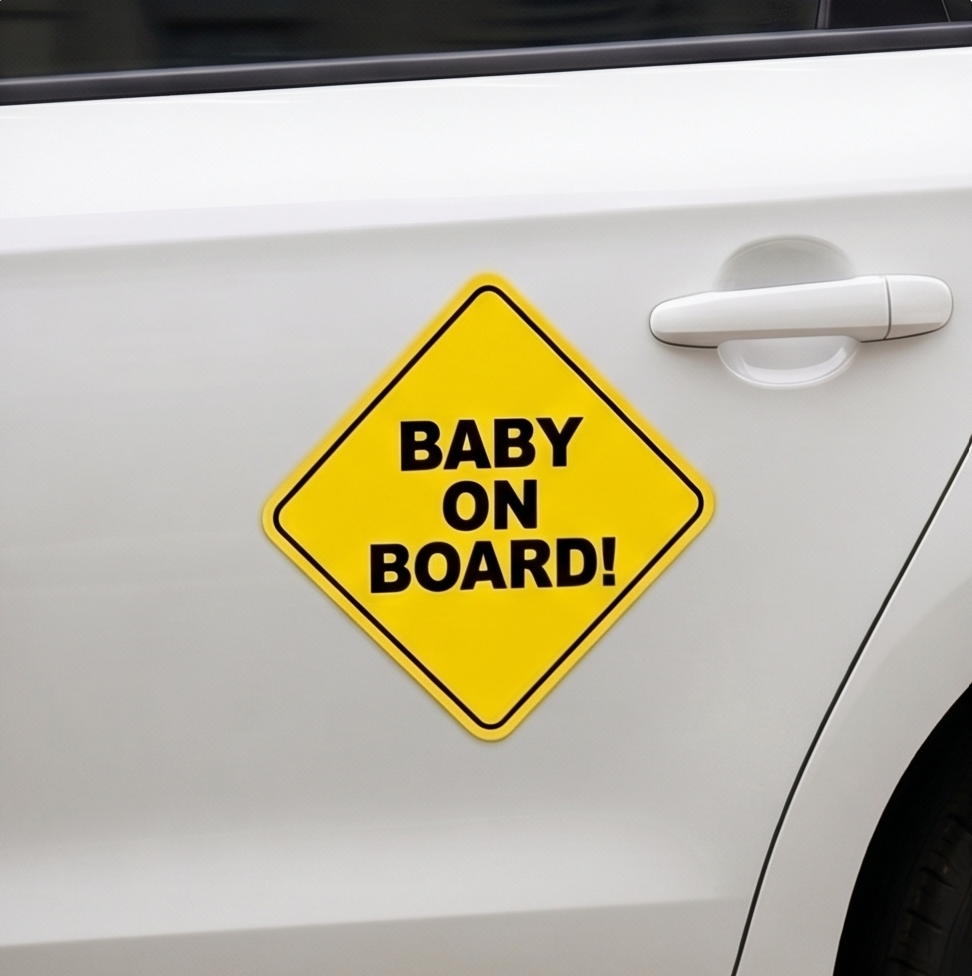 Calcomanía "Baby on Board" de Alta Visibilidad - ¡Viaja Seguro!