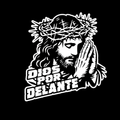 Calcomanía Jesús Dios Por Delante | Vinil de Corte