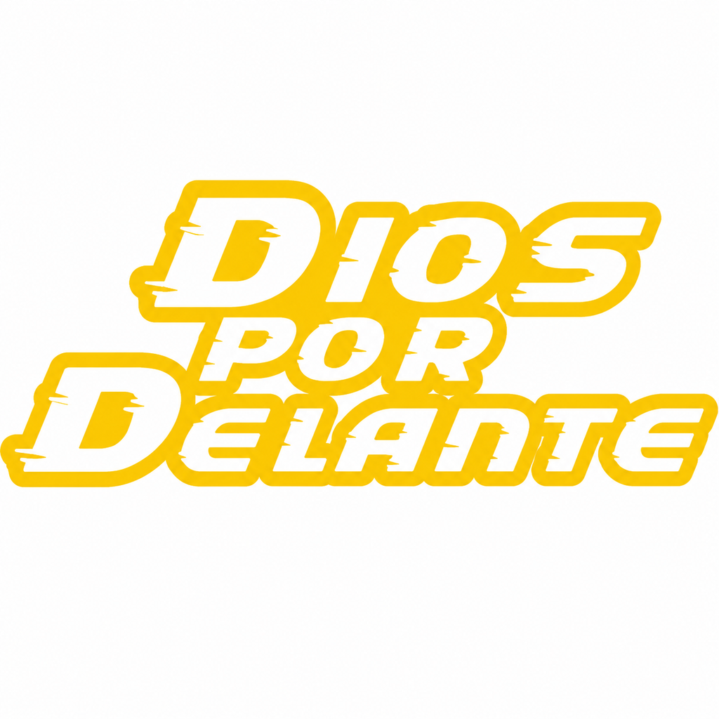 Calcomanía Dios Por Delante Letras Deportivas | Vinil para Auto