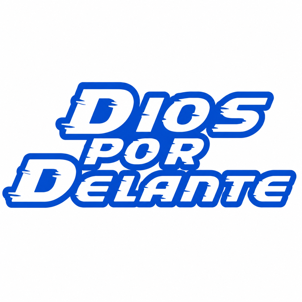 Calcomanía Dios Por Delante Letras Deportivas | Vinil para Auto