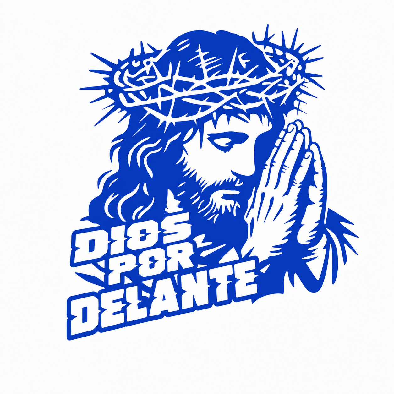 Calcomanía Jesús Dios Por Delante | Vinil de Corte