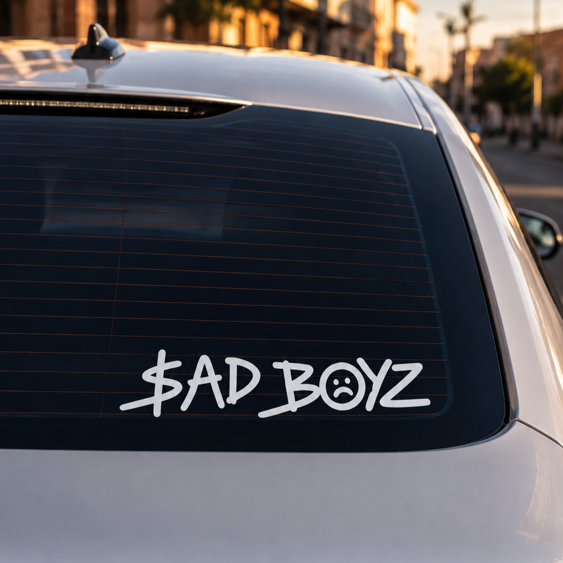 Calcomanía SAD BOYZ para Auto y Moto | Vinil 28 x 6.6 cm