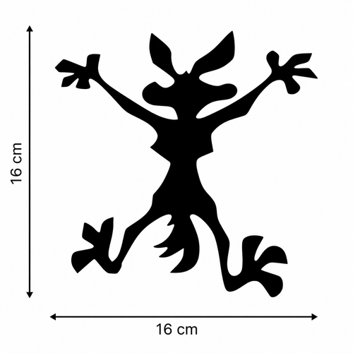 Calcomanía Coyote para Auto – 16 x 16 cm