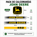 Pack de Calcomanías John Deere 452 | Vinil de alta calidad | 5 Piezas