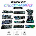 Pack de 11 Calcomanías Holográficas para Auto y Moto | Vinil 15 cm