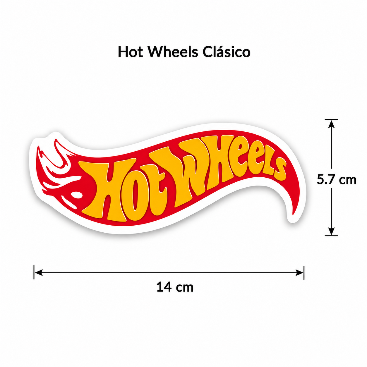 Sticker Hot Wheels 14 x 5.7 cm