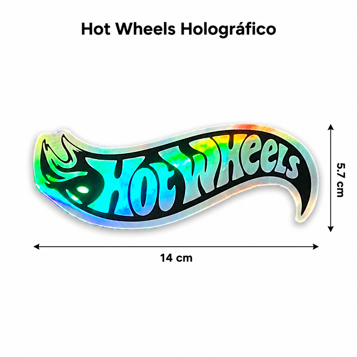 Sticker Hot Wheels 14 x 5.7 cm