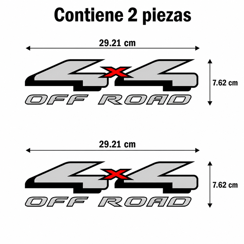 Calcomanías 4x4 Off Road para Ford F-150 – 2 piezas