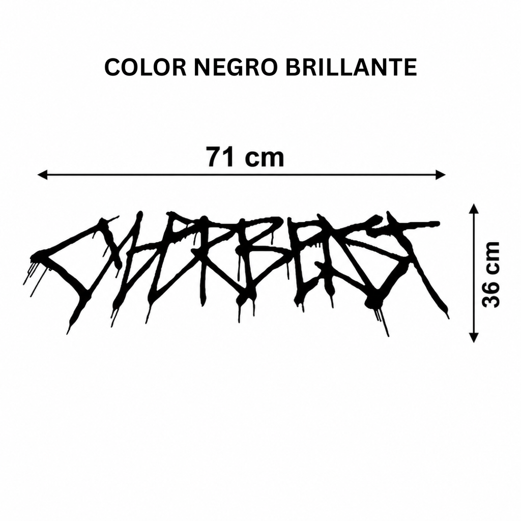 Calcomanía Cyberbeast para Tapa Trasera de Cybertruck – 71 x 36 cm