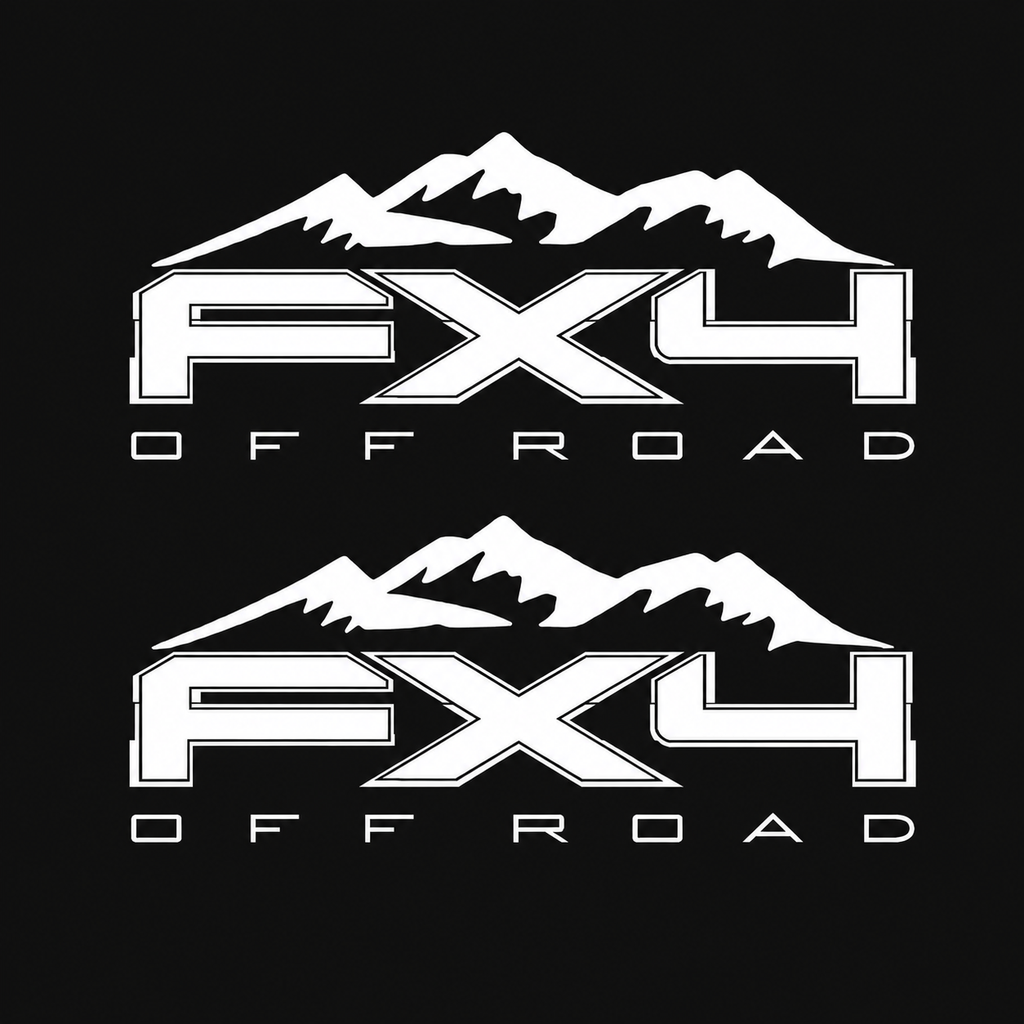Calcomanía FX4 OFF ROAD con Montaña | Kit 2 Piezas
