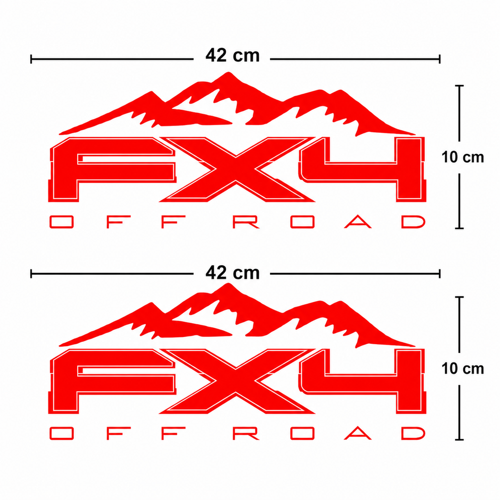 Calcomanía FX4 OFF ROAD con Montaña | Kit 2 Piezas