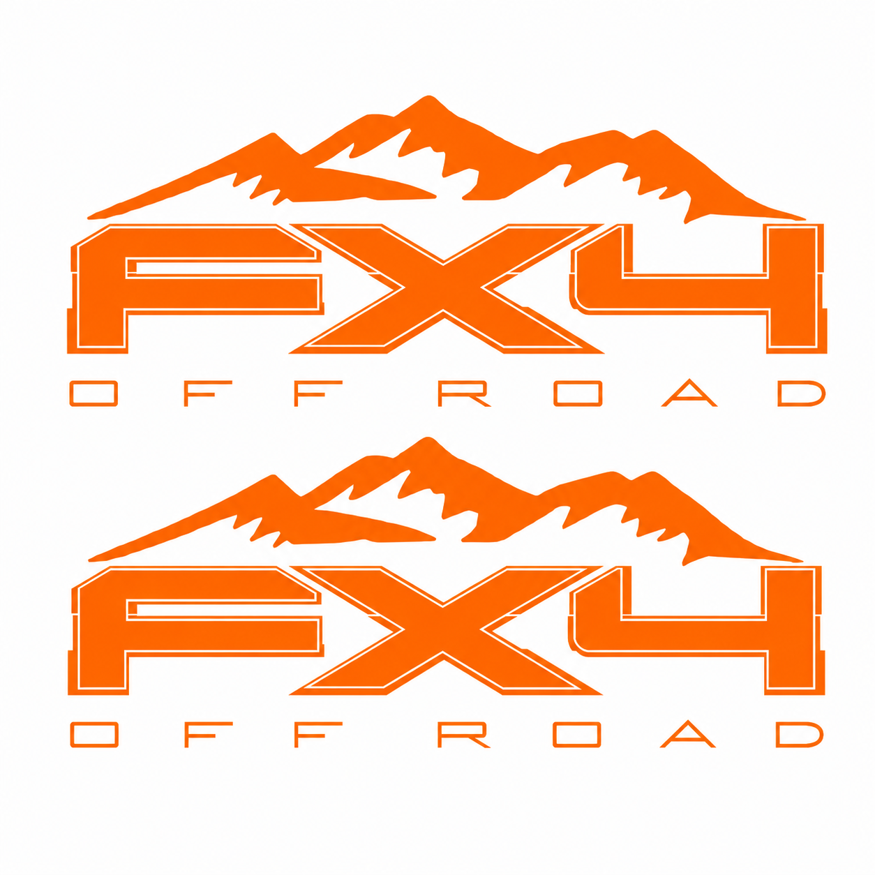 Calcomanía FX4 OFF ROAD con Montaña | Kit 2 Piezas