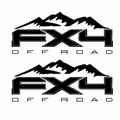Calcomanía FX4 OFF ROAD con Montaña | Kit 2 Piezas