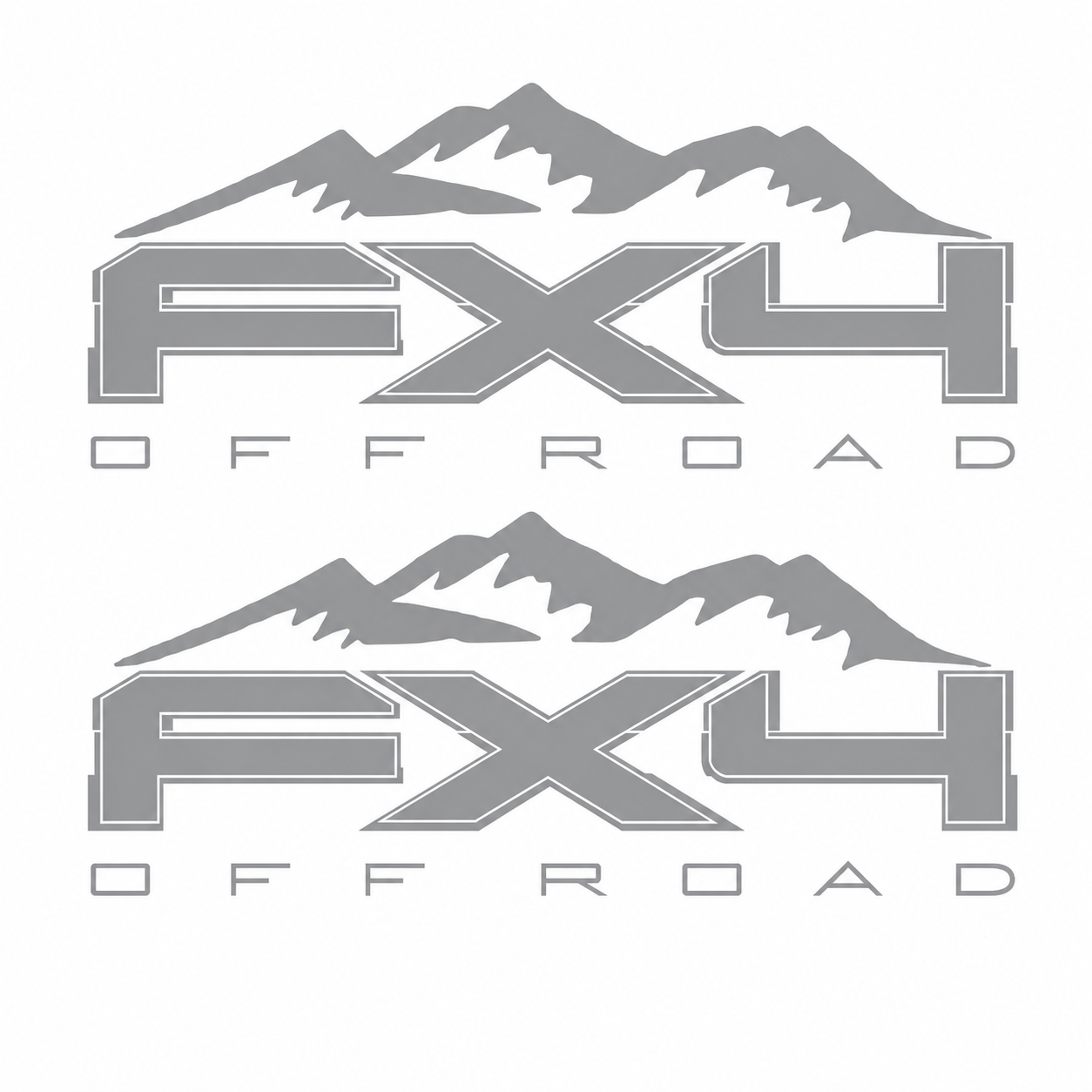 Calcomanía FX4 OFF ROAD con Montaña | Kit 2 Piezas