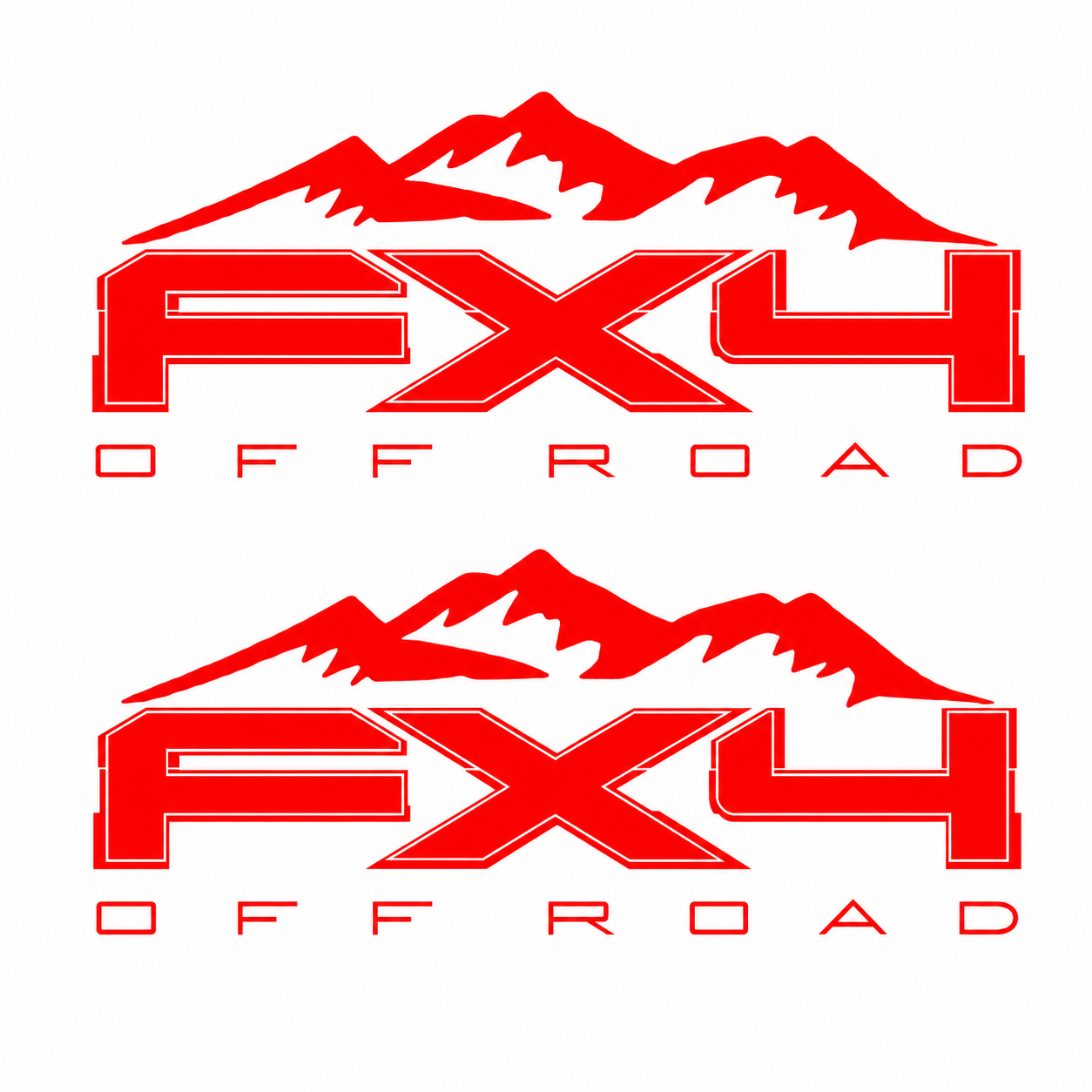 Calcomanía FX4 OFF ROAD con Montaña | Kit 2 Piezas