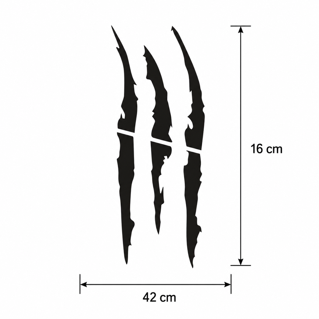 Calcomanía Garras para Faro 42 x 16 cm | Vinil de Corte
