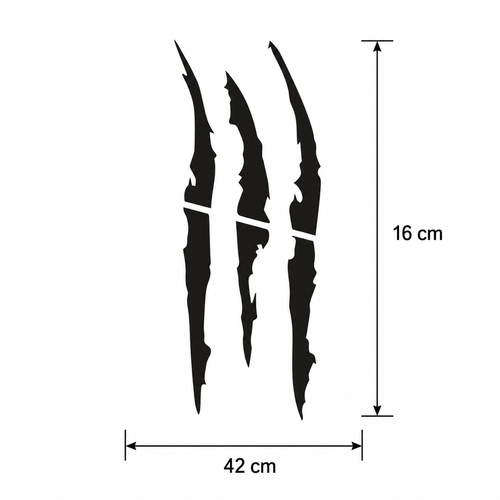 Calcomanía Garras para Faro 42 x 16 cm | Vinil de Corte