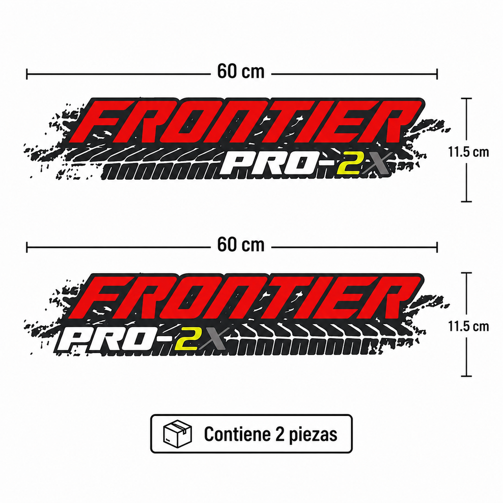 Kit Calcomanías Frontier PRO-4X para Pickup – 60x11.5 cm