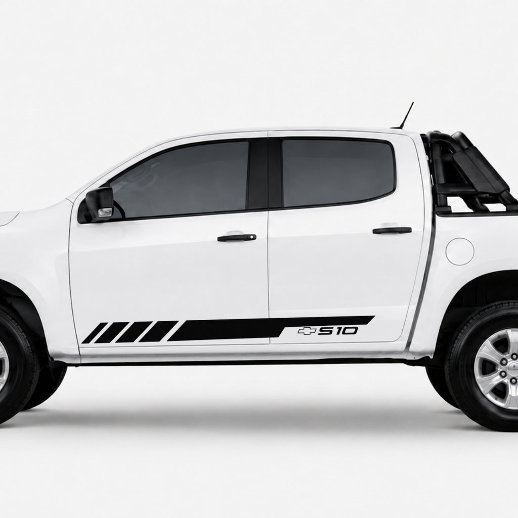 Calcomanías Laterales Chevrolet S10 150x10 cm – Kit 2 Piezas