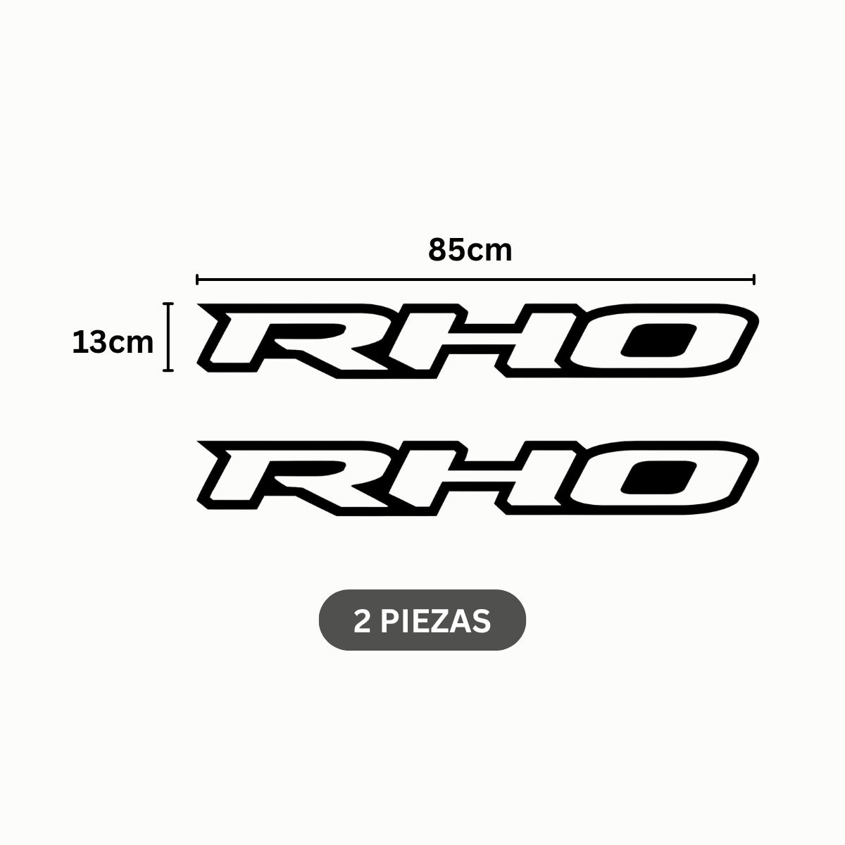 Kit Calcomanías RHO con Rinoceronte para RAM – 4 Piezas en Vinil