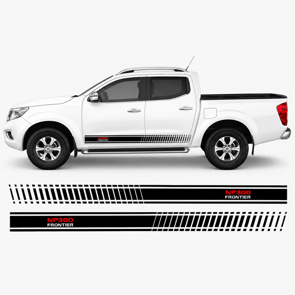 Kit Calcomanías Laterales NP300 Frontier 1.79 m x 15 cm – 2 Piezas
