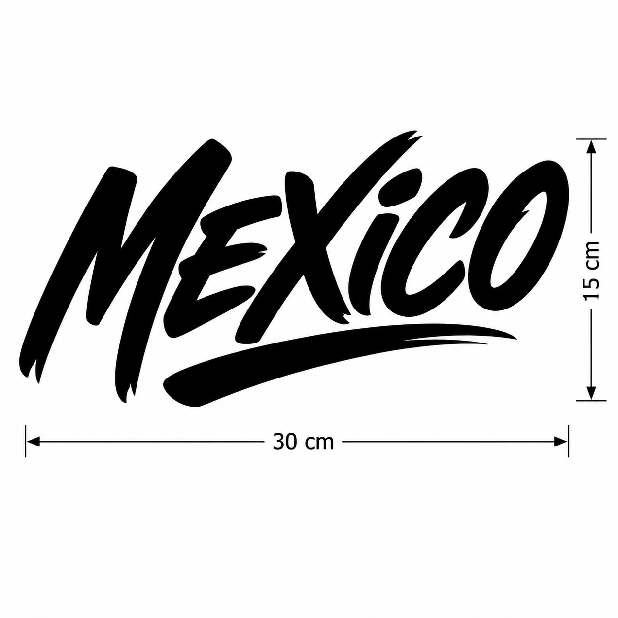 Calcomanía México en Vinil de Corte