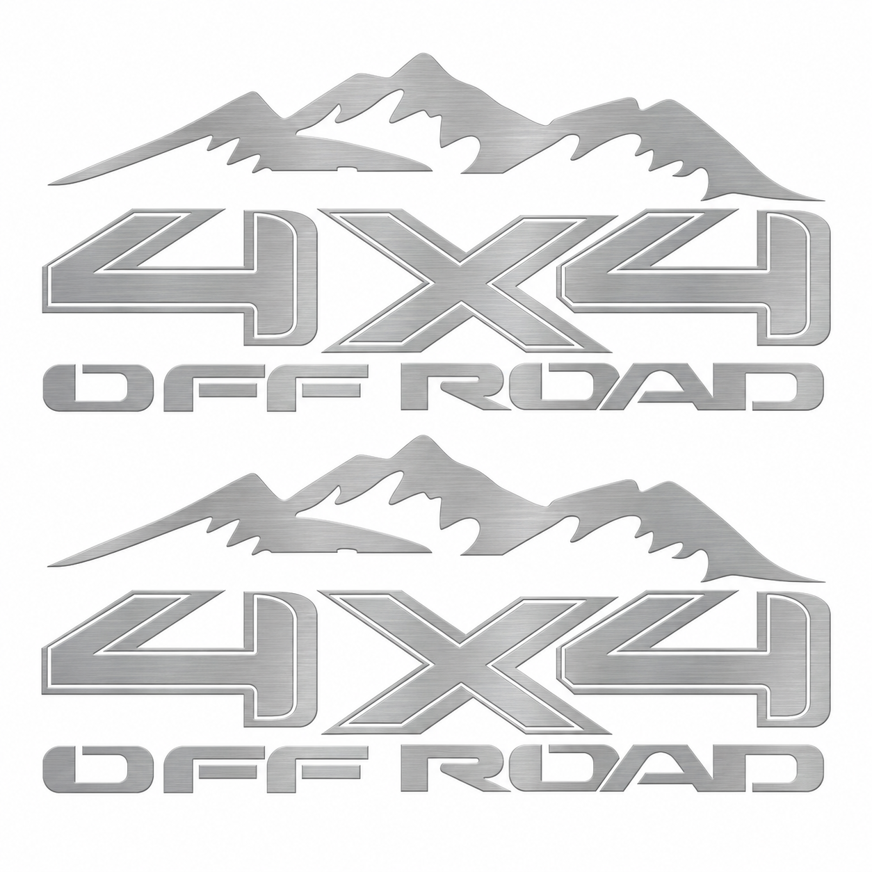 Par de Calcomanías 4X4 Off Road con Montañas – 29 x 13 cm c/u