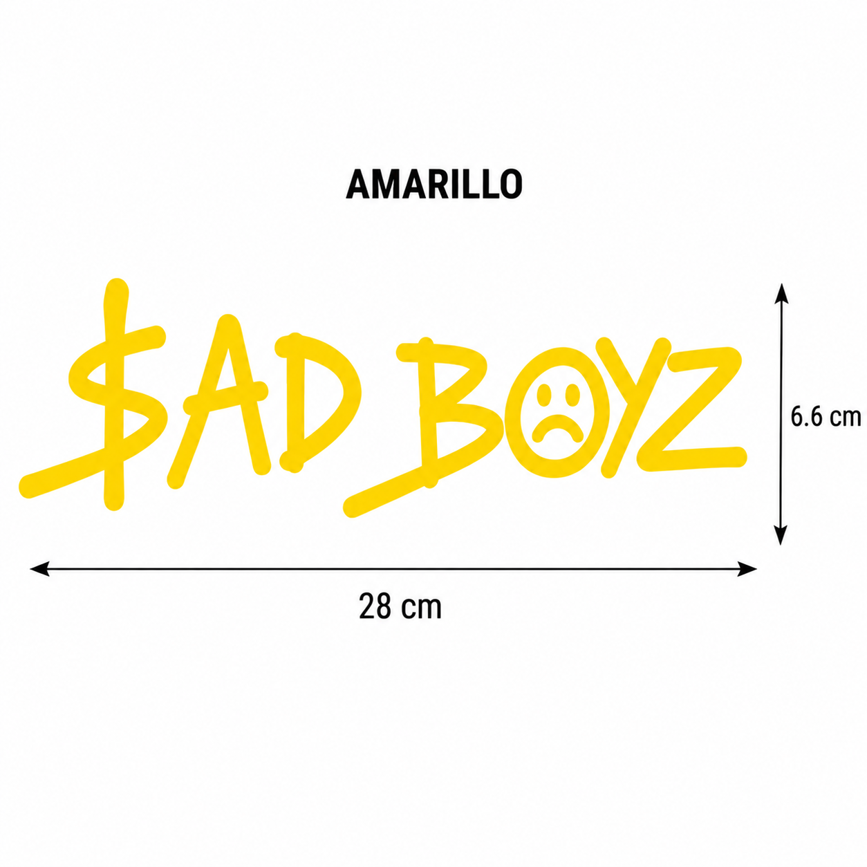 Calcomanía SAD BOYZ para Auto y Moto | Vinil 28 x 6.6 cm