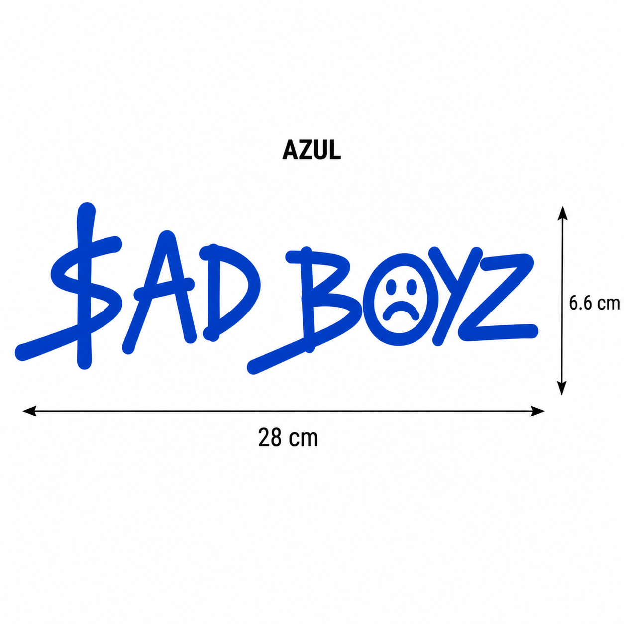 Calcomanía SAD BOYZ para Auto y Moto | Vinil 28 x 6.6 cm