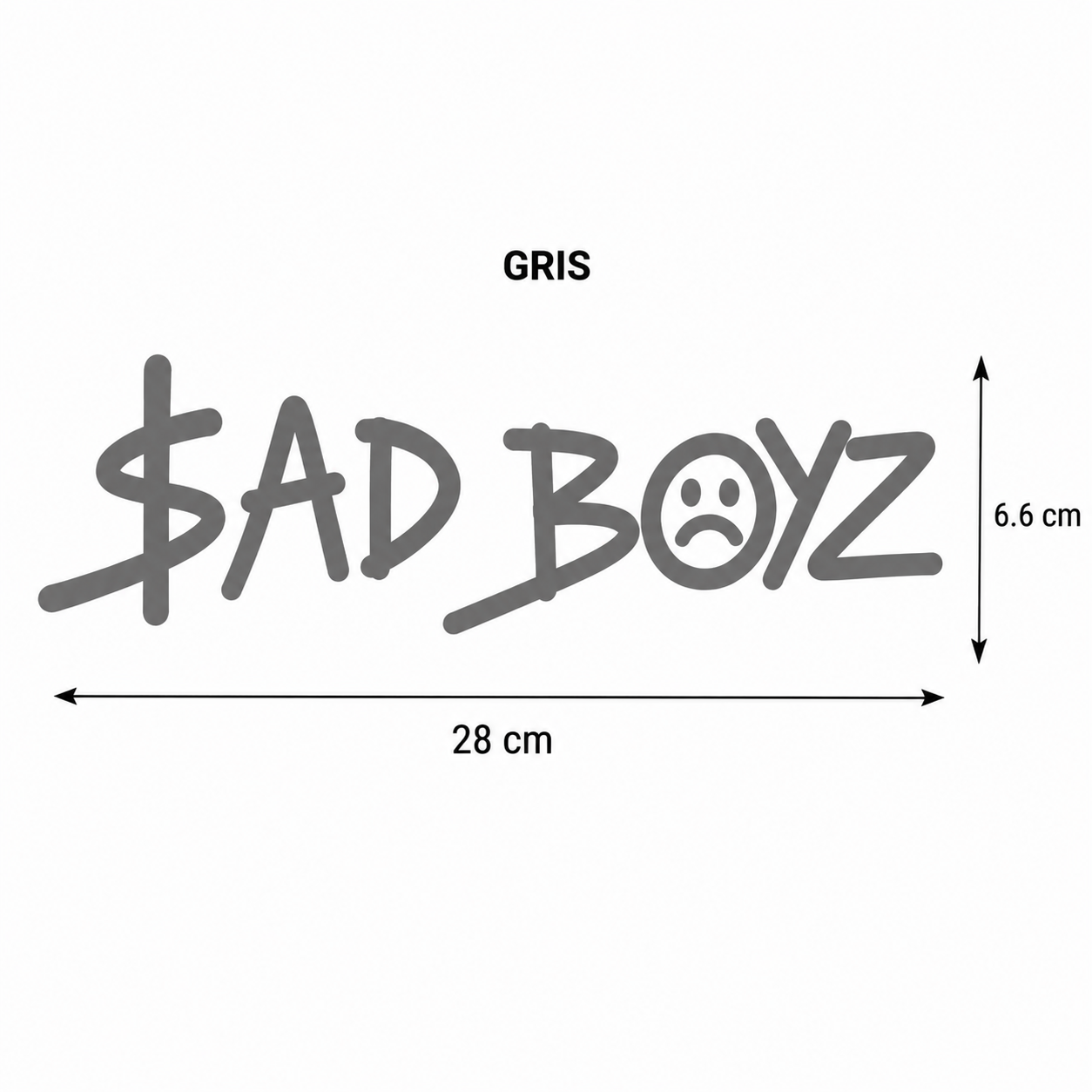 Calcomanía SAD BOYZ para Auto y Moto | Vinil 28 x 6.6 cm