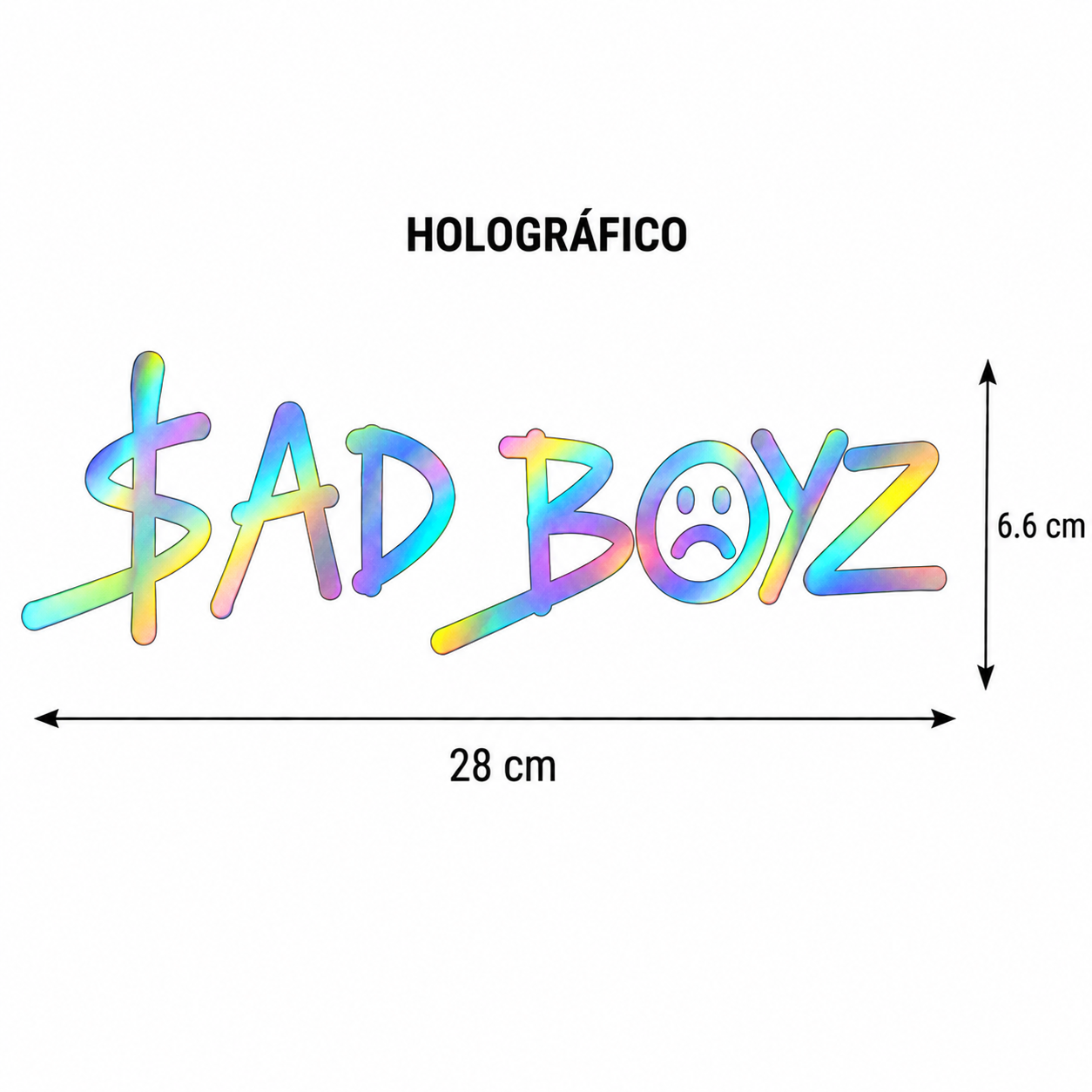 Calcomanía SAD BOYZ para Auto y Moto | Vinil 28 x 6.6 cm