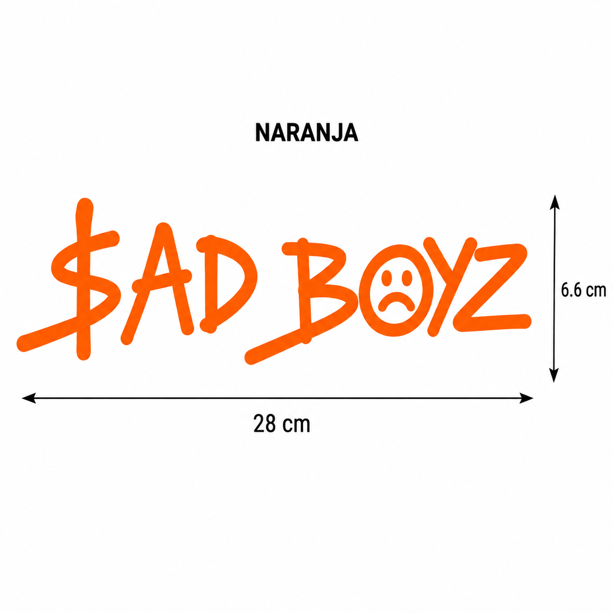 Calcomanía SAD BOYZ para Auto y Moto | Vinil 28 x 6.6 cm