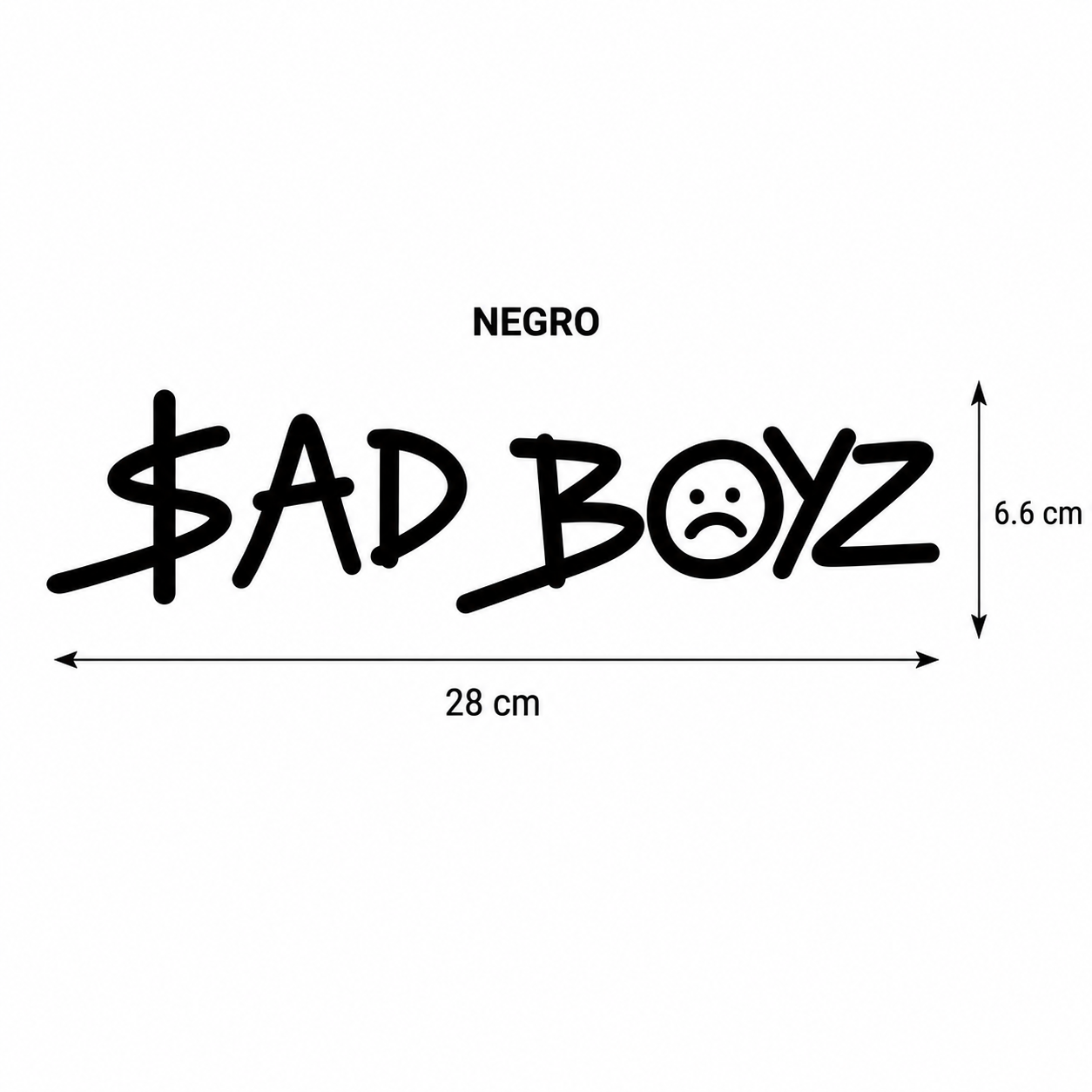Calcomanía SAD BOYZ para Auto y Moto | Vinil 28 x 6.6 cm