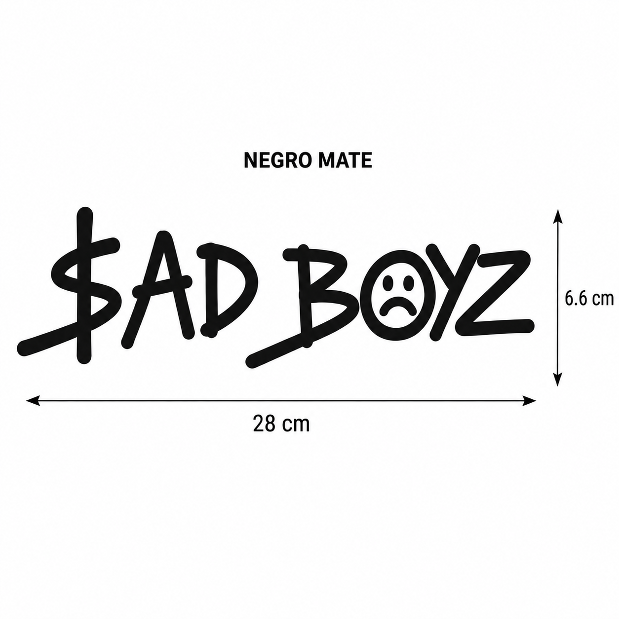 Calcomanía SAD BOYZ para Auto y Moto | Vinil 28 x 6.6 cm