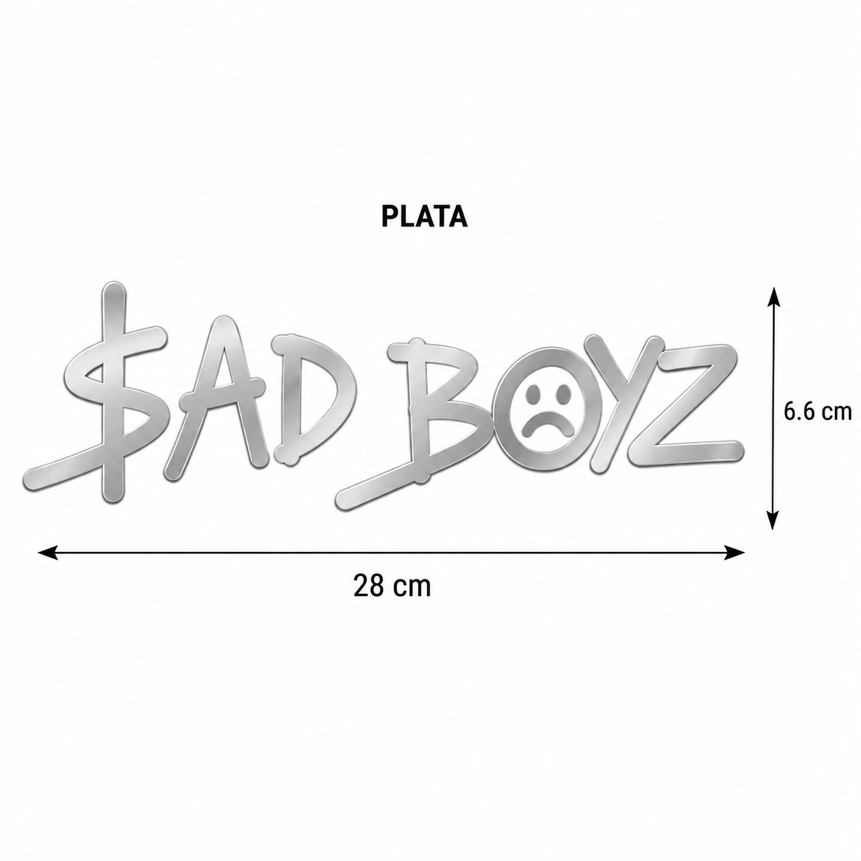 Calcomanía SAD BOYZ para Auto y Moto | Vinil 28 x 6.6 cm