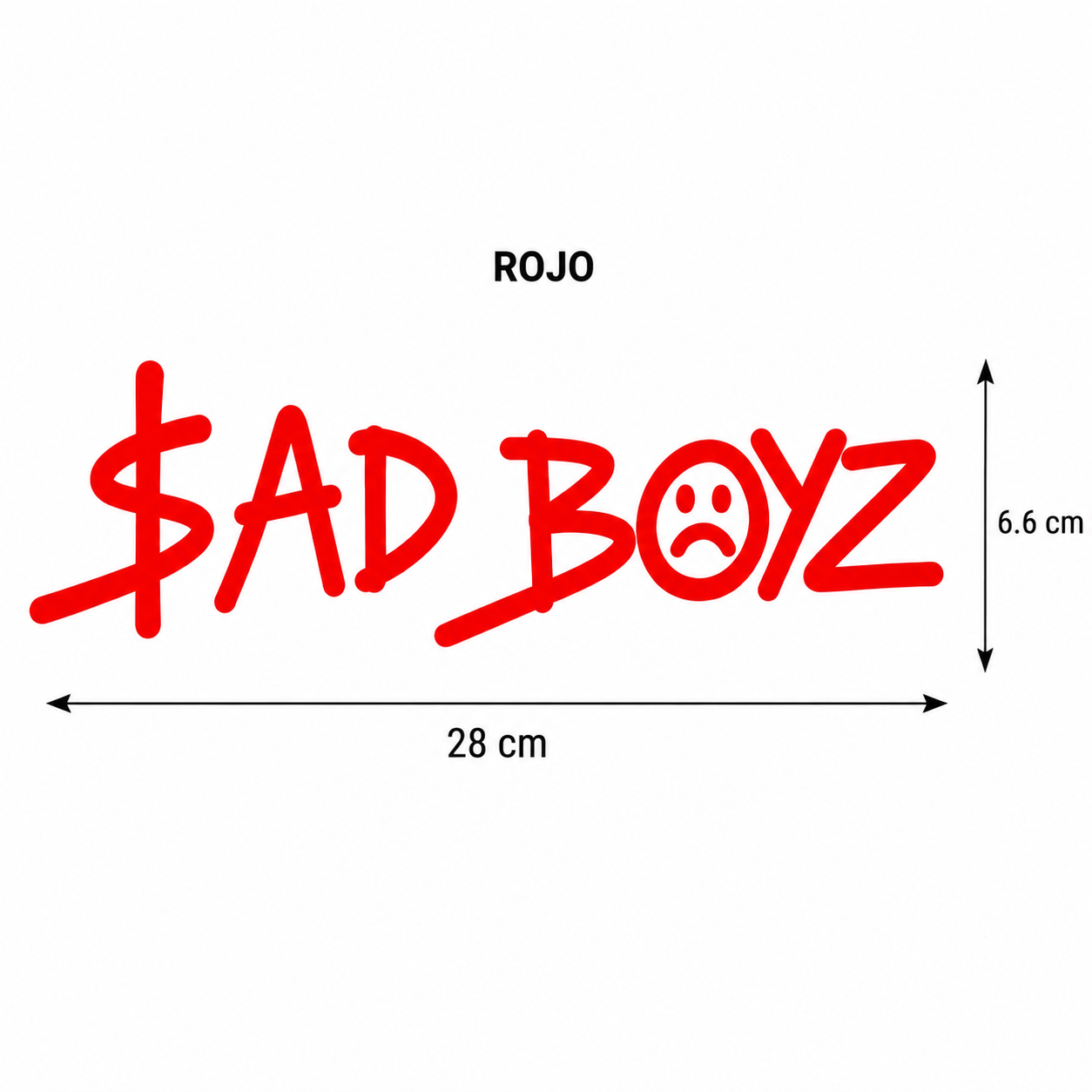 Calcomanía SAD BOYZ para Auto y Moto | Vinil 28 x 6.6 cm