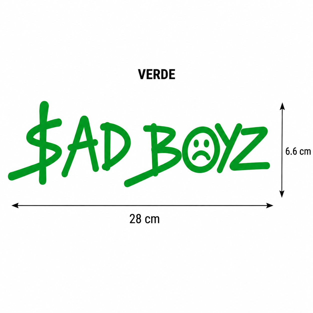Calcomanía SAD BOYZ para Auto y Moto | Vinil 28 x 6.6 cm