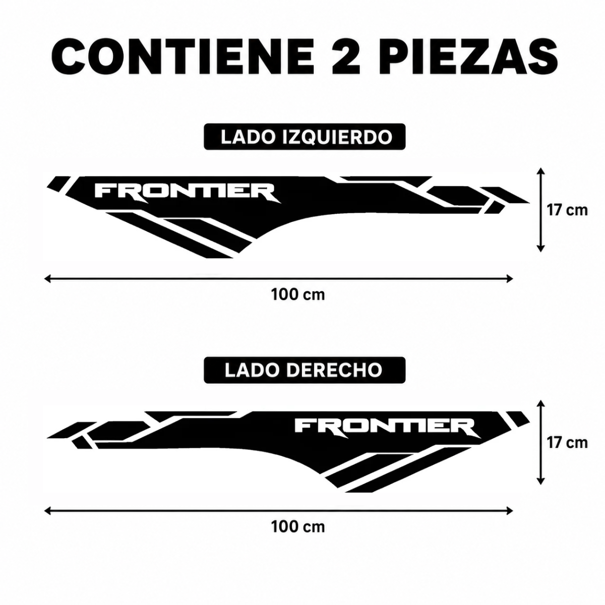 Calcomanías laterales Frontier para Nissan NP300 / Frontier – 2 piezas