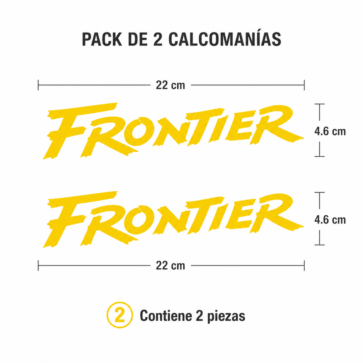 Calcomanías Frontier 22x4.6 cm – Pack 2 Piezas en Vinil