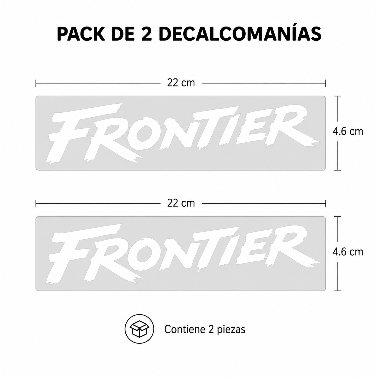 Calcomanías Frontier 22x4.6 cm – Pack 2 Piezas en Vinil
